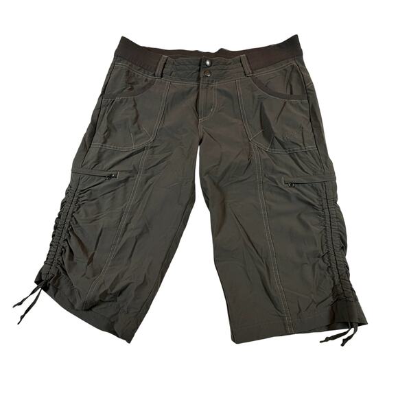 Kuhl Women’s Durango Knicker Shorts Capri Gray Nylon Stretch Hiking 15" Sz 10 - Picture 1 of 5